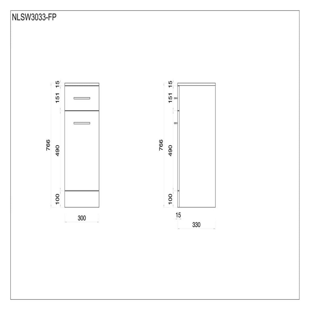 Mars Laundry Unit - Gloss White