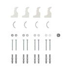 Princia Mirrored Radiator Bracket Pack inc. bleed valve