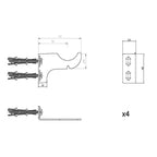 Princia Mirrored Radiator Bracket Pack inc. bleed valve