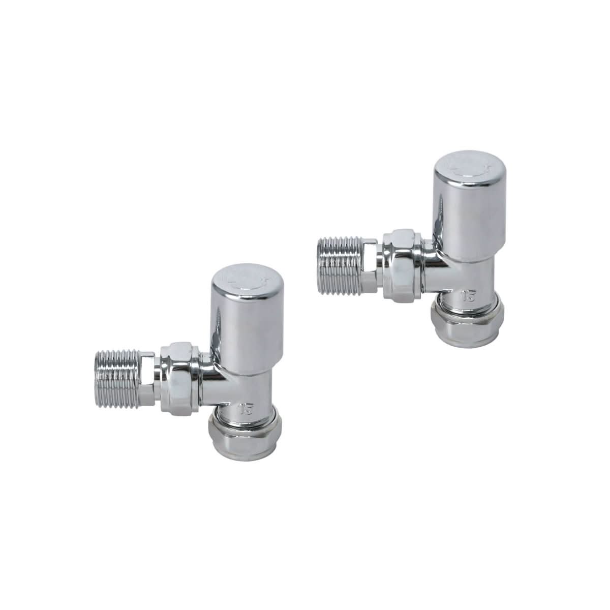 Eco Round Radiator Valve - Pair - Chrome