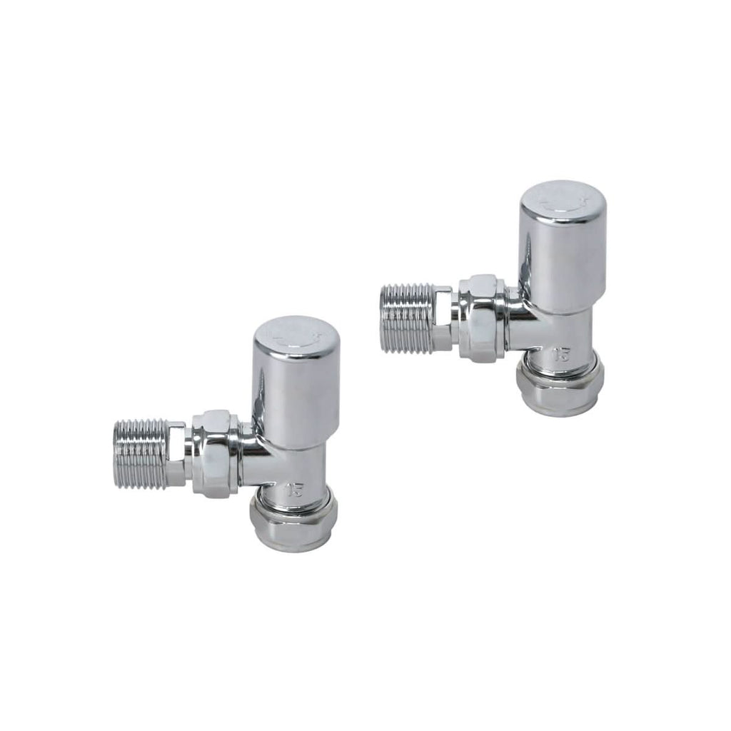 Eco Round Radiator Valve - Pair - Chrome