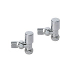Eco Round Radiator Valve - Pair - Chrome
