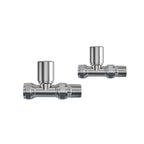 Eco Round Radiator Valve - Pair - Chrome
