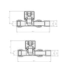 Eco Round Radiator Valve - Pair - Chrome