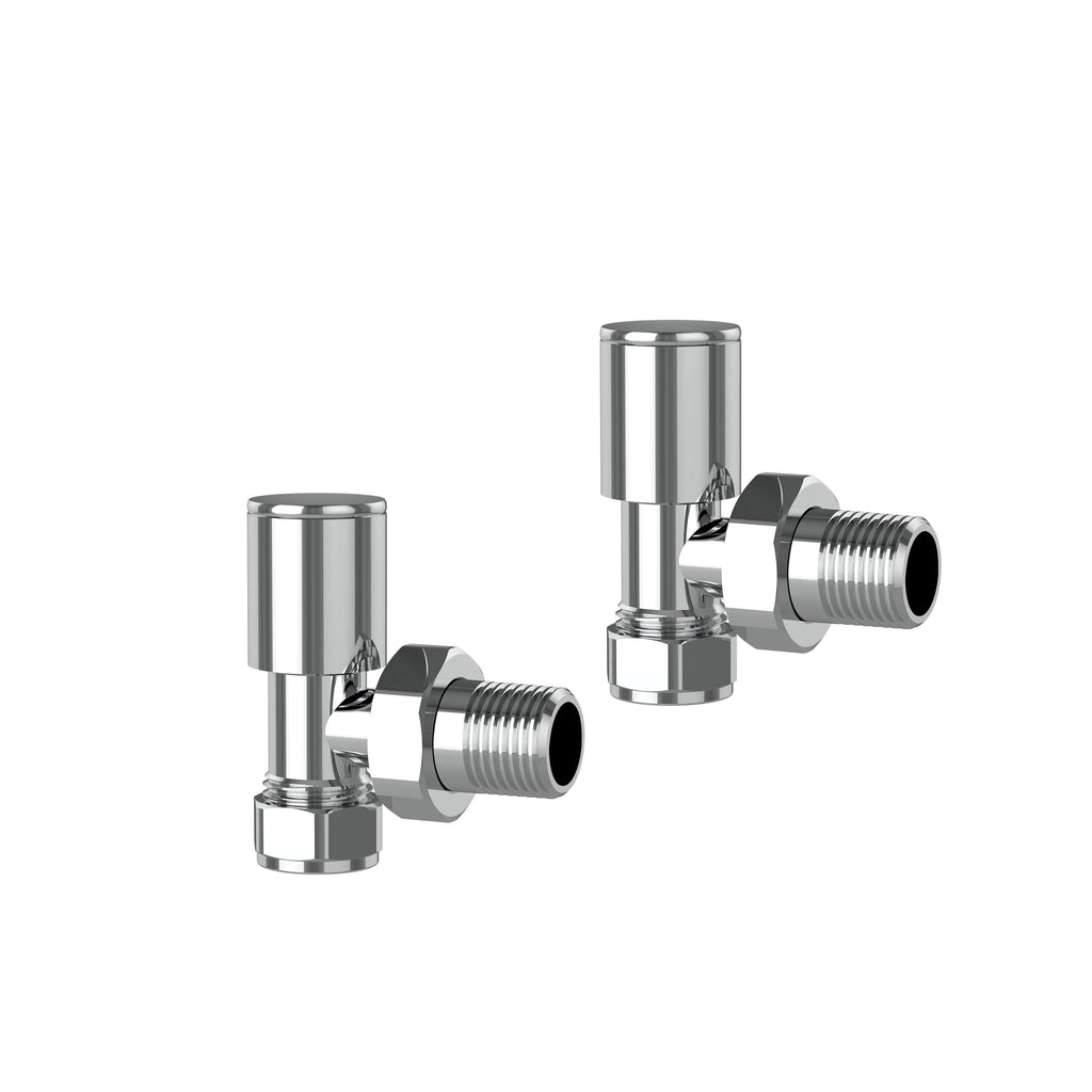Prima Round Radiator Valve - Pair