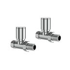 Prima Round Radiator Valve - Pair