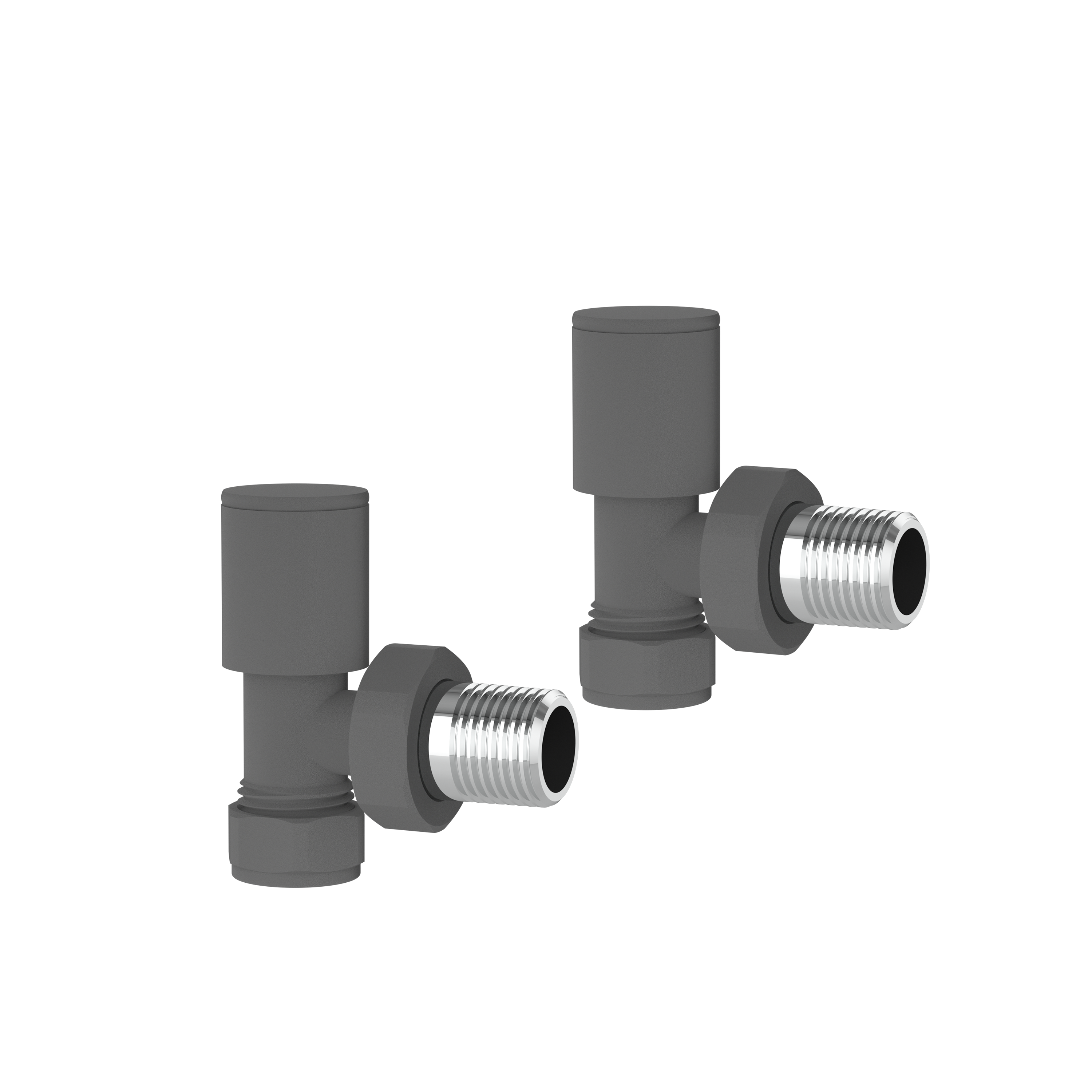 Prima Round Radiator Valve - Pair