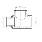 Radiator/Towel Rail Duel Fuel T-Piece - Chrome
