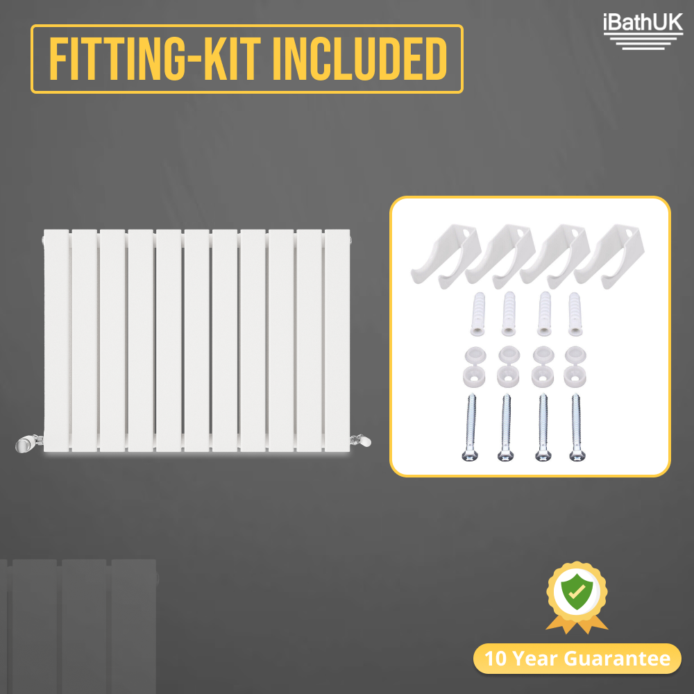 iBathUK Apex Horizontal Double Panel Slim Flat Radiator, Designer Radiator, UK Radiators, Slim Radiators