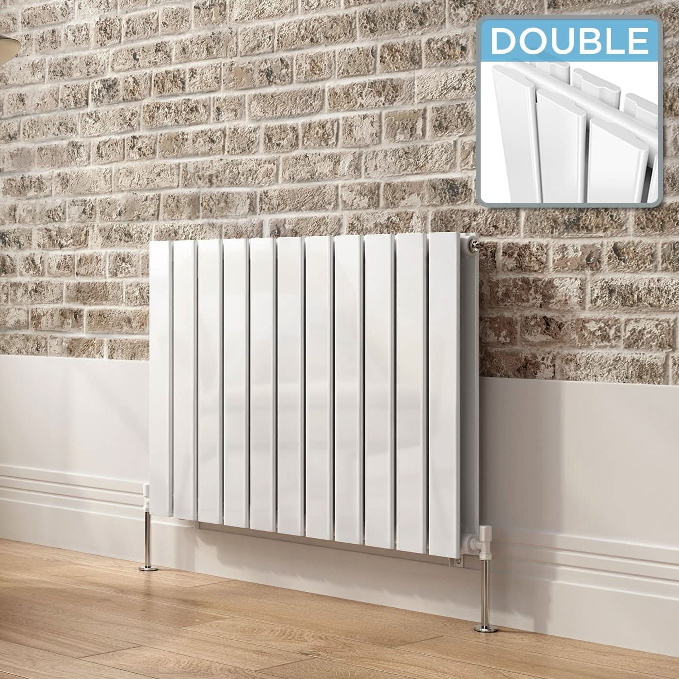 iBathUK Apex Horizontal Double Panel Slim Flat Radiator, Designer Radiator, UK Radiators, Slim Radiators