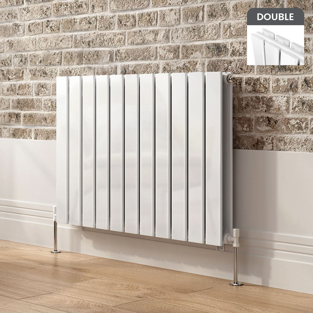 iBathUK Apex Horizontal Double Panel Slim Flat Radiator, Designer Radiator, UK Radiators, Slim Radiators