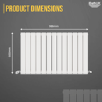 iBathUK Apex Horizontal Double Panel Slim Flat Radiator, Designer Radiator, UK Radiators, Slim Radiators