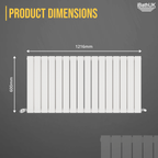 iBathUK Apex Horizontal Double Panel Slim Flat Radiator, Designer Radiator, UK Radiators, Slim Radiators