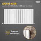 iBathUK Apex Horizontal Double Panel Slim Flat Radiator, Designer Radiator, UK Radiators, Slim Radiators