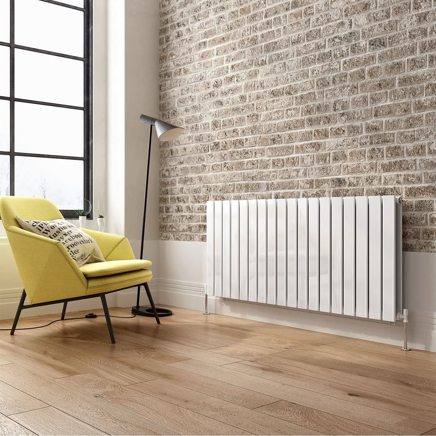 iBathUK Apex Horizontal Double Panel Slim Flat Radiator, Designer Radiator, UK Radiators, Slim Radiators