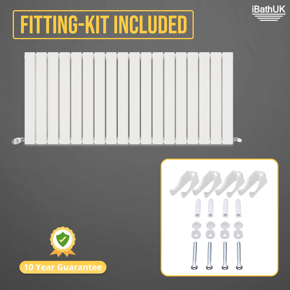 iBathUK Apex Horizontal Double Panel Slim Flat Radiator, Designer Radiator, UK Radiators, Slim Radiators