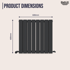 iBathUK Apex Horizontal Double Panel Slim Flat Radiator, Designer Radiator, UK Radiators, Slim Radiators