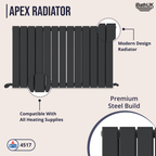iBathUK Apex Horizontal Double Panel Slim Flat Radiator, Designer Radiator, UK Radiators, Slim Radiators