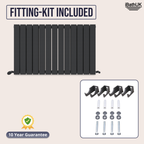 iBathUK Apex Horizontal Double Panel Slim Flat Radiator, Designer Radiator, UK Radiators, Slim Radiators