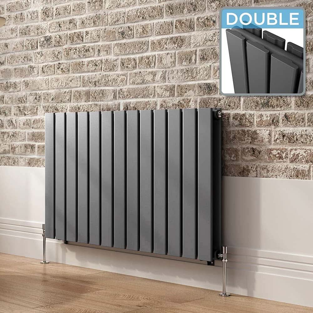 iBathUK Apex Horizontal Double Panel Slim Flat Radiator, Designer Radiator, UK Radiators, Slim Radiators