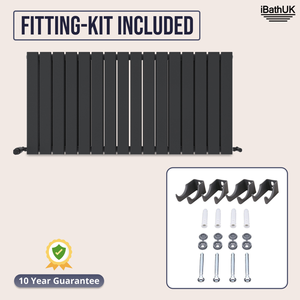 iBathUK Apex Horizontal Double Panel Slim Flat Radiator, Designer Radiator, UK Radiators, Slim Radiators