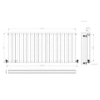 iBathUK Apex Horizontal Double Panel Slim Flat Radiator, Designer Radiator, UK Radiators, Slim Radiators