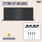 iBathUK Apex Horizontal Double Panel Slim Flat Radiator, Designer Radiator, UK Radiators, Slim Radiators