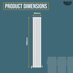 iBathUK Apex Vertical Double Slim Flat Panel Radiator, Designer Radiator, Vertical Radiators