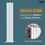 iBathUK Apex Vertical Double Slim Flat Panel Radiator, Designer Radiator, Vertical Radiators