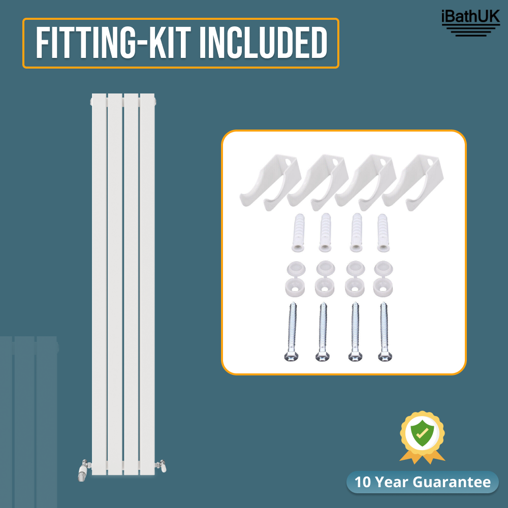 iBathUK Apex Vertical Double Slim Flat Panel Radiator, Designer Radiator, Vertical Radiators