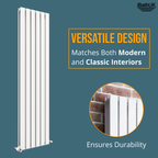 iBathUK Apex Vertical Double Slim Flat Panel Radiator, Designer Radiator, Vertical Radiators