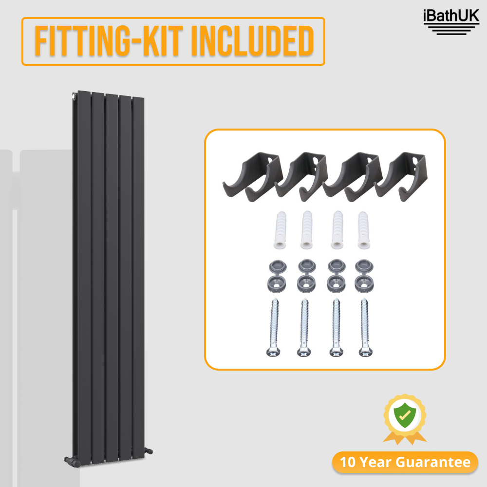 iBathUK Apex Vertical Double Slim Flat Panel Radiator, Designer Radiator, Vertical Radiators