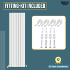 iBathUK Apex Vertical Double Slim Flat Panel Radiator, Designer Radiator, Vertical Radiators