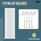 iBathUK Apex Vertical Double Slim Flat Panel Radiator, Designer Radiator, Vertical Radiators