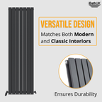 iBathUK Apex Vertical Double Slim Flat Panel Radiator, Designer Radiator, Vertical Radiators