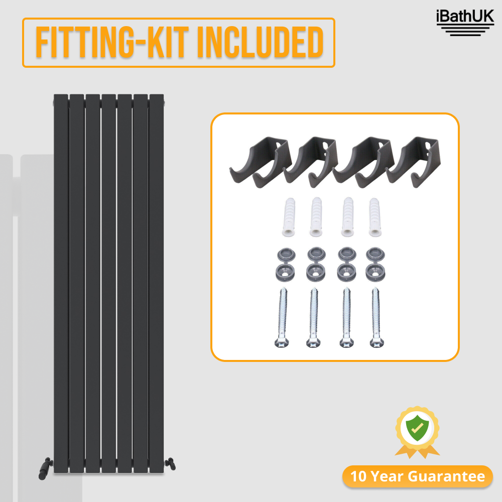 iBathUK Apex Vertical Double Slim Flat Panel Radiator, Designer Radiator, Vertical Radiators