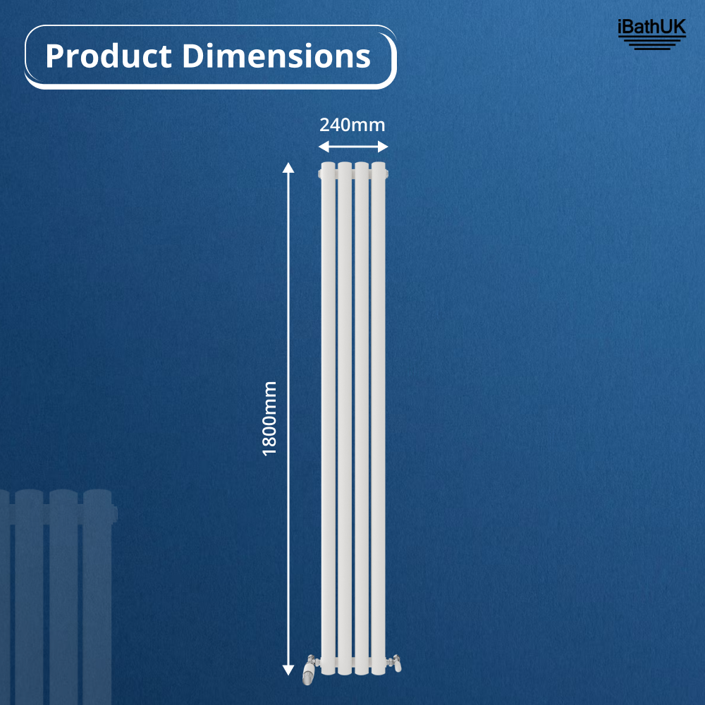 Princia Vertical Double Oval Panel Radiator