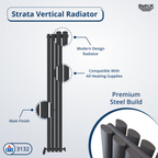 Princia Vertical Double Oval Panel Radiator