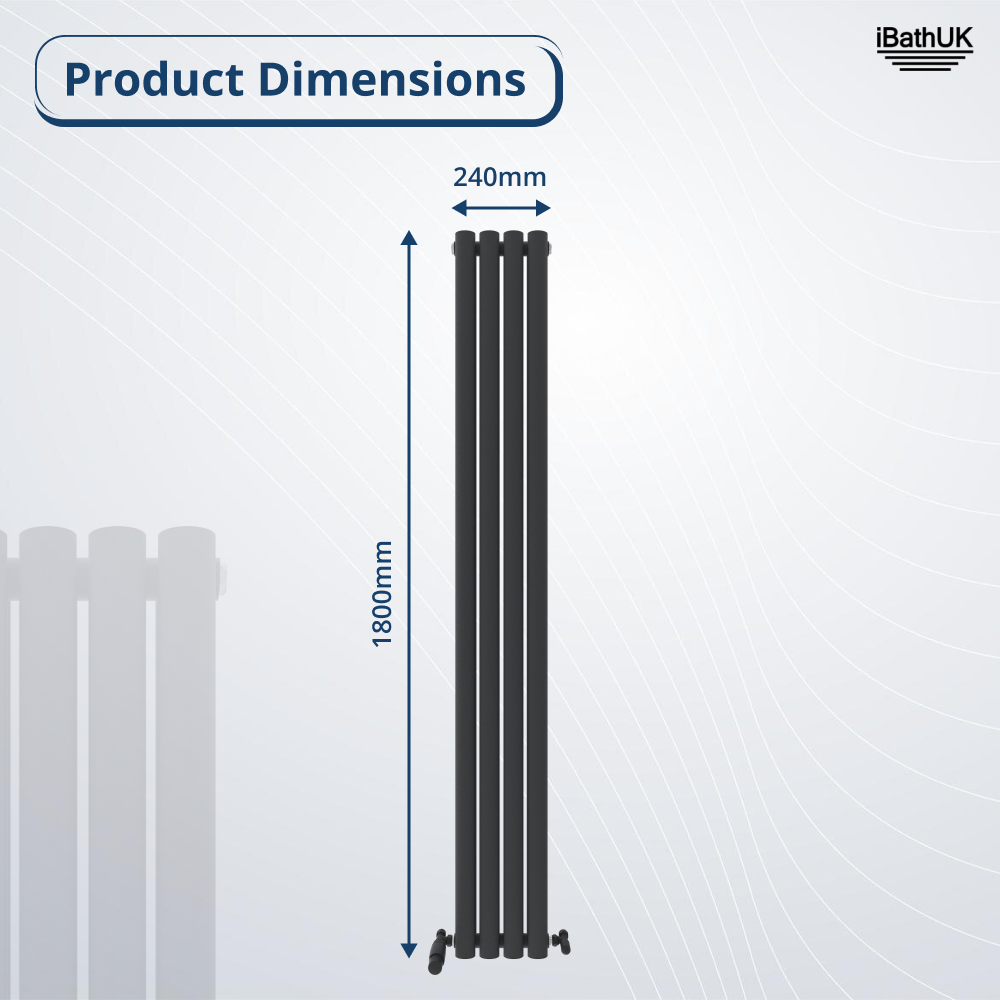 Princia Vertical Double Oval Panel Radiator