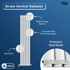 Princia Vertical Double Oval Panel Radiator