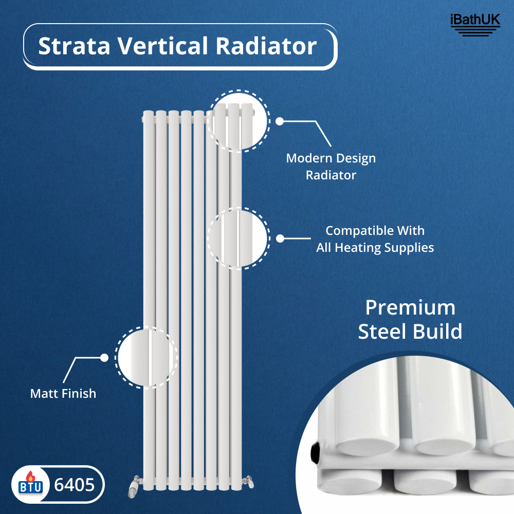 Princia Vertical Double Oval Panel Radiator