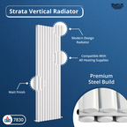 Princia Vertical Double Oval Panel Radiator