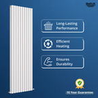 Princia Vertical Double Oval Panel Radiator