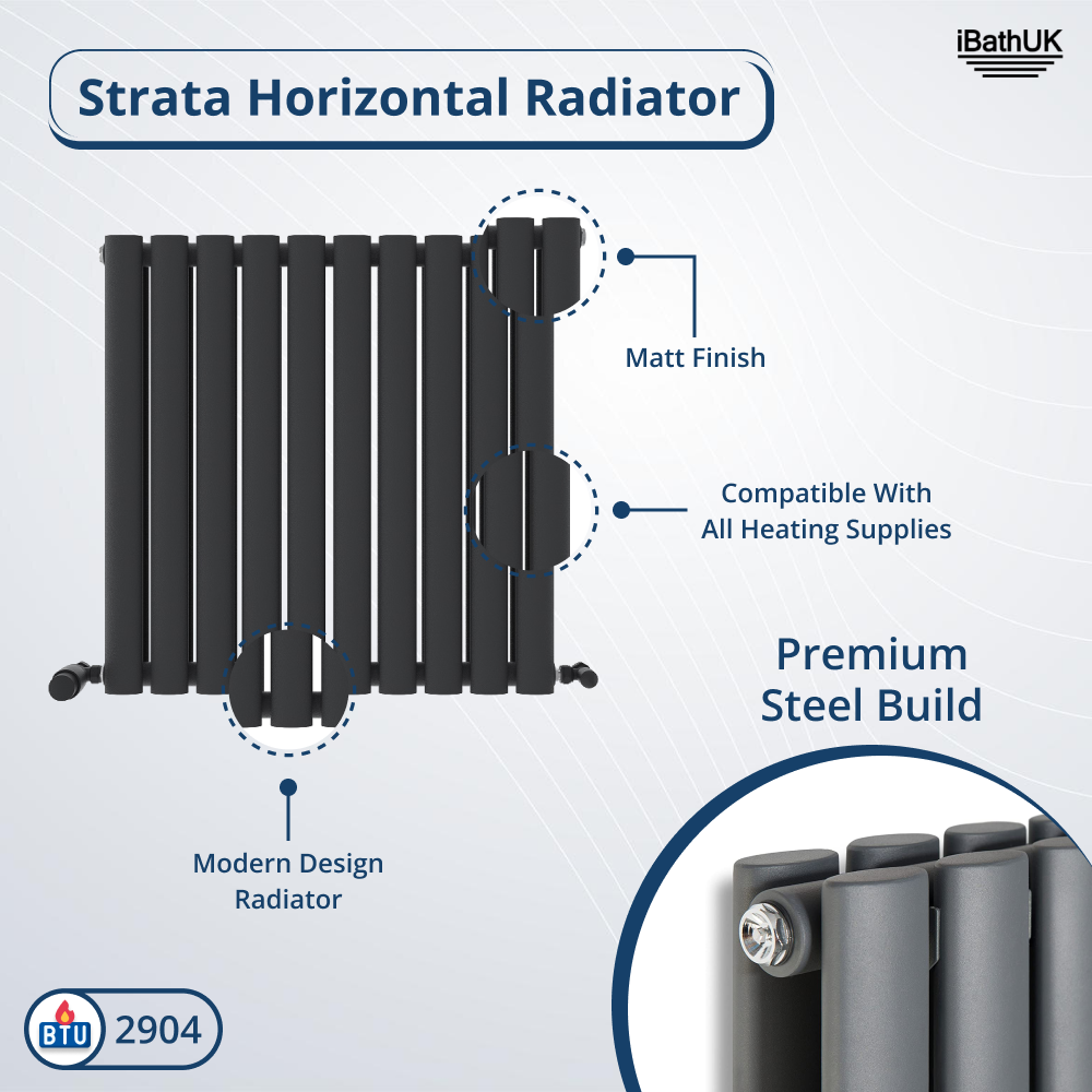 Princia Horizontal Double Oval Panel Radiator