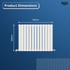 Princia Horizontal Double Oval Panel Radiator