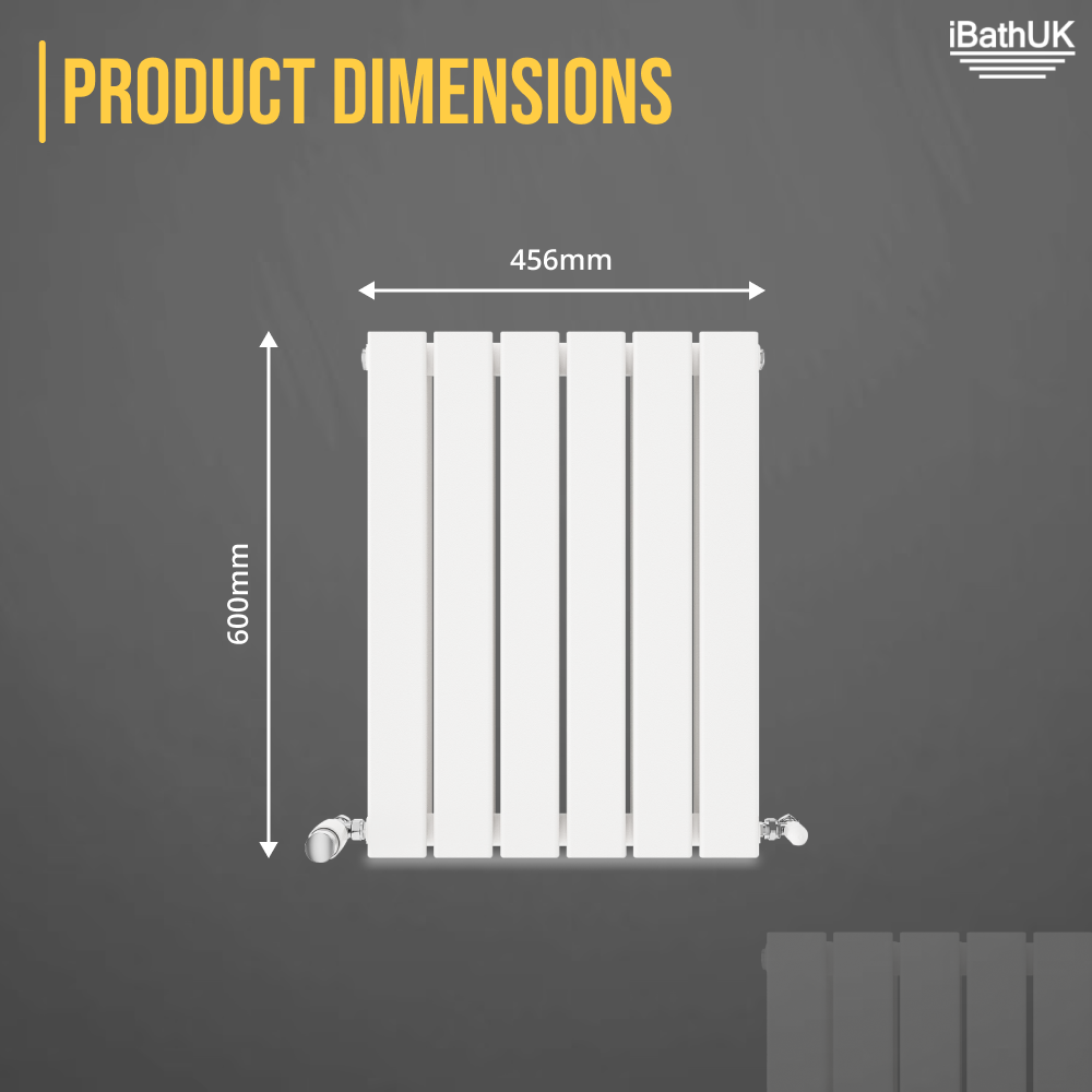 iBathUK Apex Horizontal Double Panel Slim Flat Radiator, Designer Radiator, UK Radiators, Slim Radiators