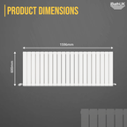 iBathUK Apex Horizontal Double Panel Slim Flat Radiator, Designer Radiator, UK Radiators, Slim Radiators