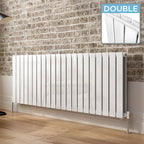 iBathUK Apex Horizontal Double Panel Slim Flat Radiator, Designer Radiator, UK Radiators, Slim Radiators