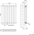 iBathUK Apex Horizontal Double Panel Slim Flat Radiator, Designer Radiator, UK Radiators, Slim Radiators
