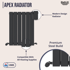 iBathUK Apex Horizontal Double Panel Slim Flat Radiator, Designer Radiator, UK Radiators, Slim Radiators